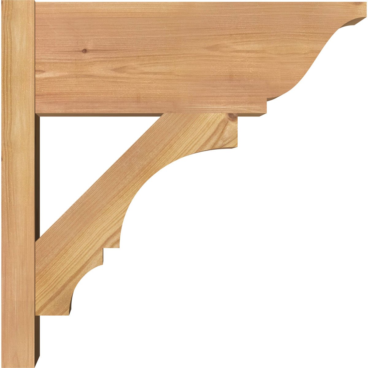 Ekena Millwork Balboa Smooth Traditional Outlooker, Western Red Cedar, 7 1/2"W x 18"D x 18"H OUT08X18X18BOA01SWR - alternate 2